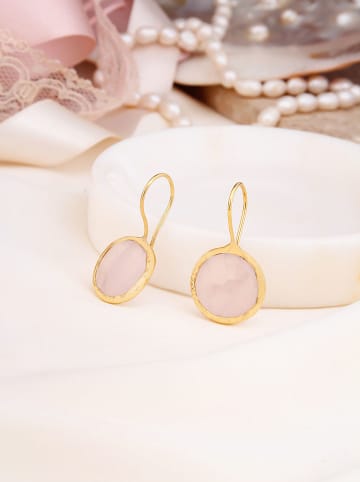 Pierres de Jade Vergulde oorhangers met parels en edelstenen