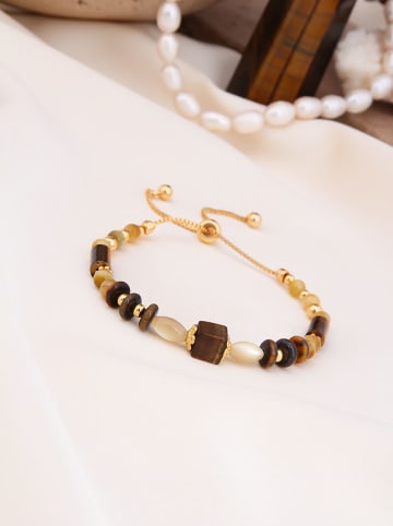 Pierres de Jade Vergold. Armband mit Edelsteinen