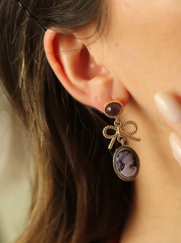 Pierres de Jade Vergold. Ohrstecker mit Edelsteinen