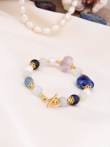 Pierres de Jade Vergulde armband met edelstenen