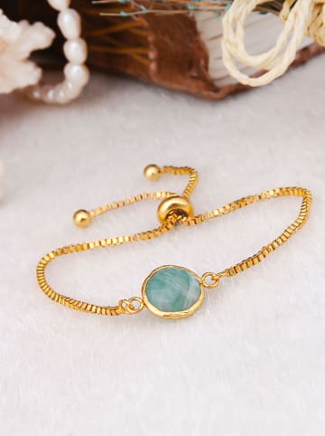 Pierres de Jade Vergold. Armband mit Edelsteinen