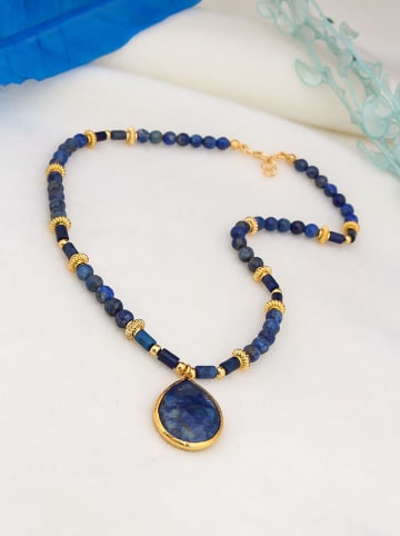 Pierres de Jade Vergulde ketting met sierelementen - (L)47 cm