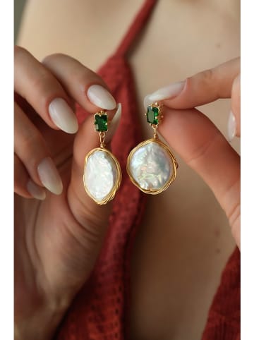 Pierres delicates Kolczyki w kolorze białym z perłami