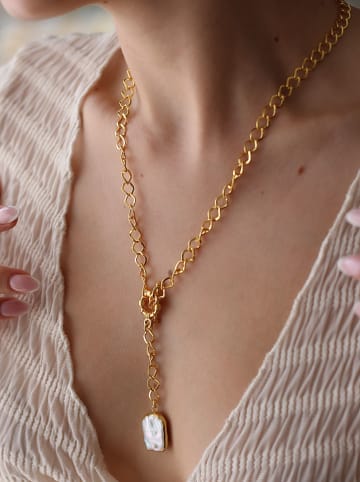 L'Atelier de Gaia Vergulde ketting met hanger - (L)47 cm