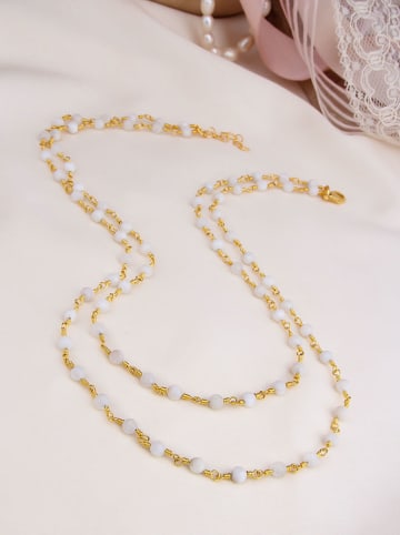 Pierres de Jade Vergulde ketting met sierelementen - (L)47 cm