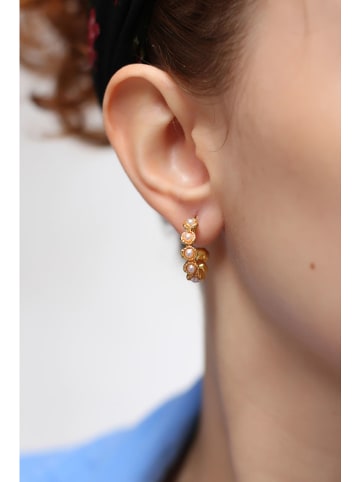 L'Atelier de Gaia Vergold. Creolen mit Zierperlen