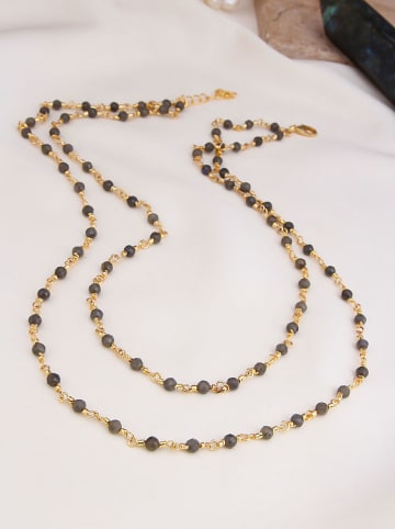 Pierres de Jade Vergulde ketting met sierelementen - (L)47 cm