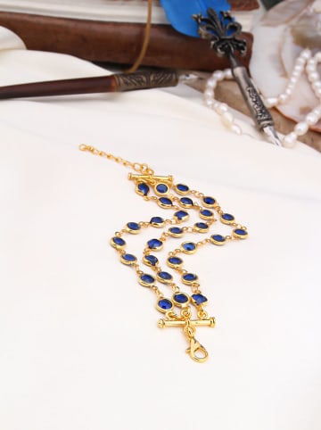 Pierres de Jade Pozłacana bransoletka z kryształami