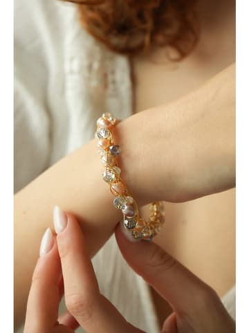 Pierres delicates Perlen-Armspange in Rosa