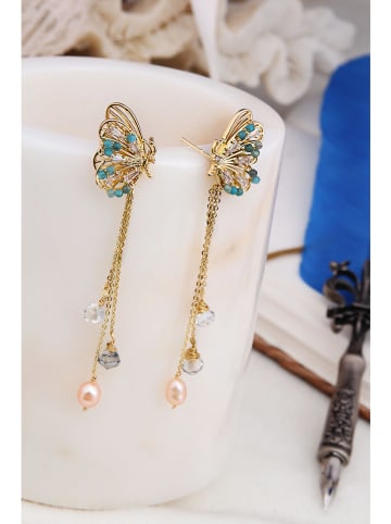 Pierres delicates Pareloorringen lichtroze/turquoise