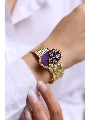 L'Atelier de Gaia Vergulde armband met edelstenen