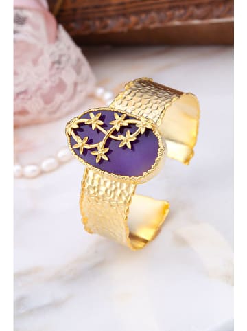 L'Atelier de Gaia Vergulde armband met edelstenen