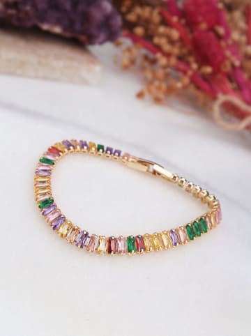 Pierres de Jade Vergulde armband met edelstenen