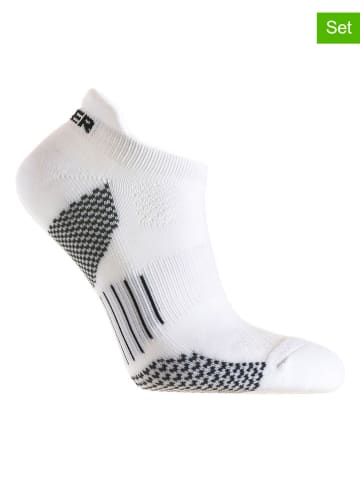 Seger 3er-Set: Funktionssocken "Running Sneakers Short Coolmax" in Weiß/ Grau