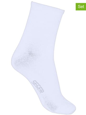 Seger Skarpety (5 par) "Bamboo" w kolorze białym