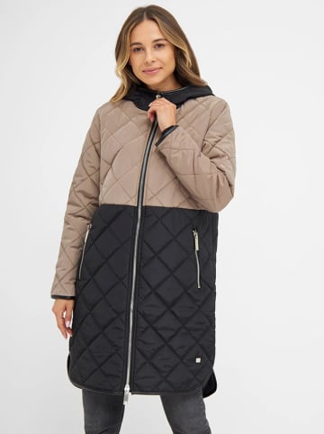 TicketWOMAN Płaszcz przejściowy w kolorze jasnobrązowo-czarnym