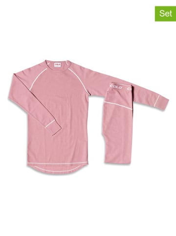 COLD 2-częściowy zestaw wełnianej bielizny w kolorze jasnoróżowym