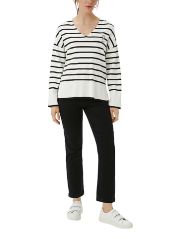 s.Oliver Sweter w kolorze biało-czarnym