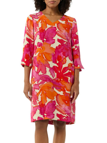 comma Kleid in Pink/ Orange