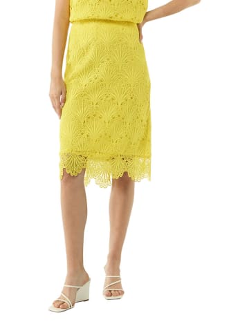comma Spódnica w kolorze żółtym