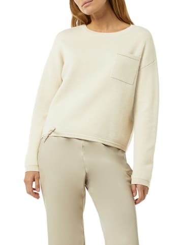 comma Sweter w kolorze kremowym