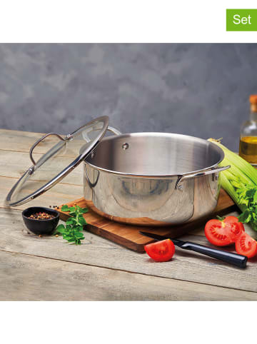 Sauter 2-delige set: roestvrijstalen pan met deksel - Ø 26 cm