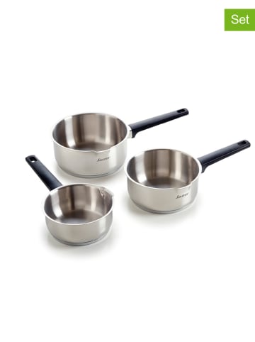 Sauter 3-delige set: steelpannen zilverkleurig