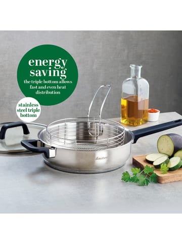Sauter 3-delige set: roestvrijstalen pan met deksel en frituurmand - Ø 26 cm