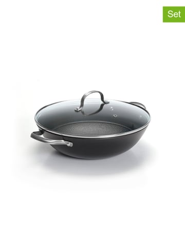 Sauter 2-delige set: wokpan met deksel zwart - Ø 30 cm