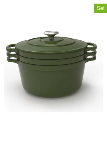 Sauter 8-częściowy zestaw w kolorze oliwkowo-czarnym - Ø 25 cm