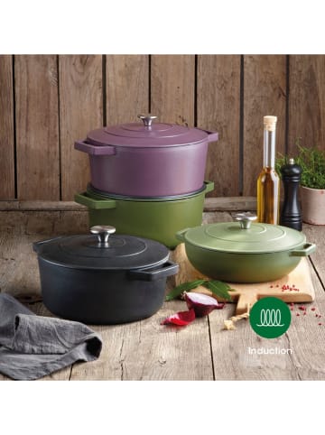 Sauter 8tlg. Kochgeschirr-Set in Khaki/ Schwarz - Ø 25 cm