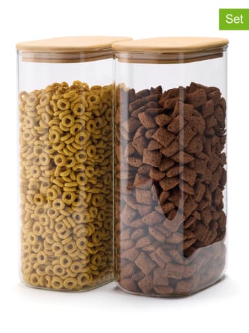 Sauter 2er-Set: Vorratsgläser in Transparent/ Natur