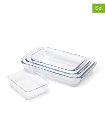 Sauter 4er-Set: Auflaufformen in Transparent