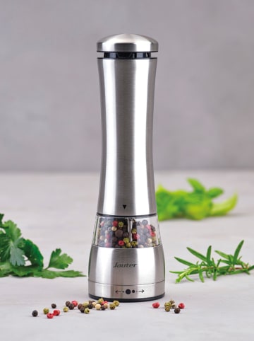 Sauter Elektrische pepermolen zilverkleurig - (L)22 cm