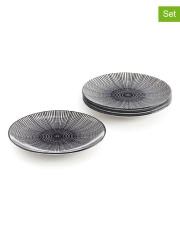 Sauter 4er-Set: Dessertteller in Schwarz/ Weiß - Ø 19 cm