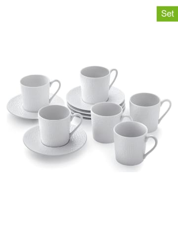 Sauter 12-delige set: koffiekoppen wit - 90 ml