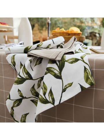 Sauter 3-delige set: theedoeken wit/groen - (L)70 x (B)50 cm