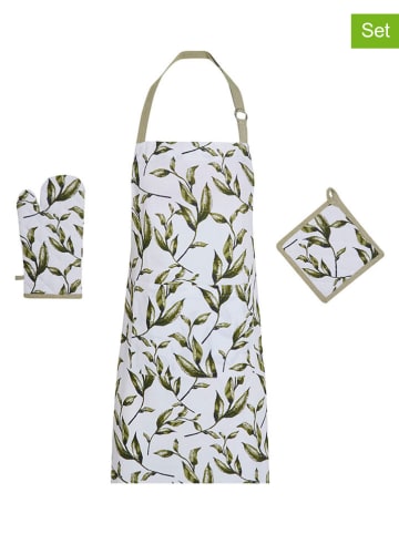 Sauter 3-częściowy zestaw w kolorze biało-zielonym