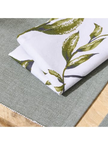 Sauter Serwetki (6 szt.) w kolorze biało-zielonym - 40 x 40 cm