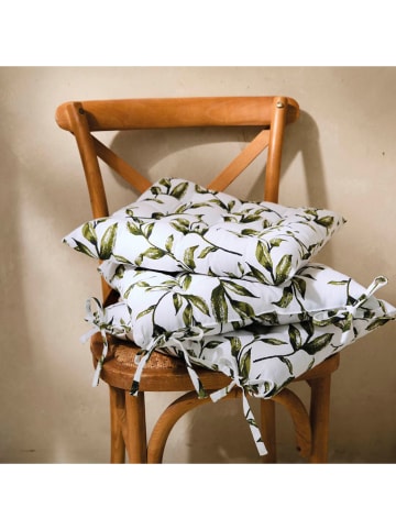 Sauter Stoelkussen wit/groen - (L)40 x (B)40 cm