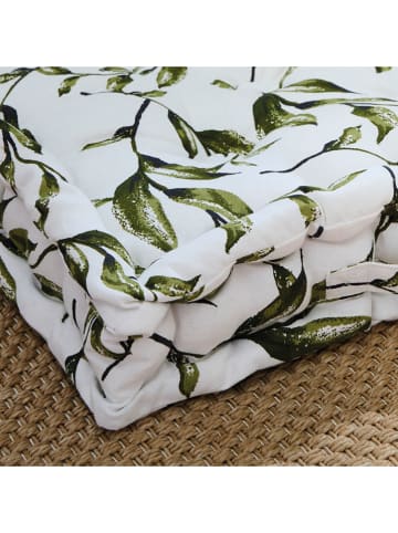 Sauter Vloerkussen wit/groen - (L)45 x (B)45 cm