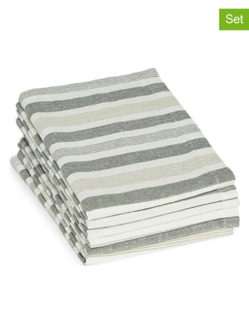 Sauter 6er-Set: Servietten in Creme/ Grün - (L)40 x (B)40 cm