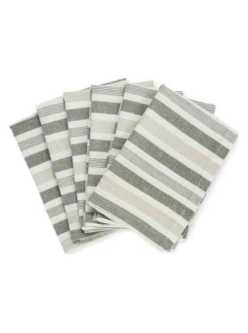 Sauter Serwetki (6 szt.) w kolorze kremowo-zielonym - 40 x 40 cm