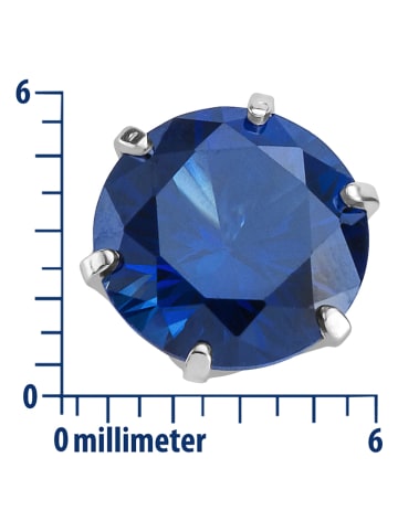 Diamant Exquis Złote kolczyki-wkrętki z szafirami