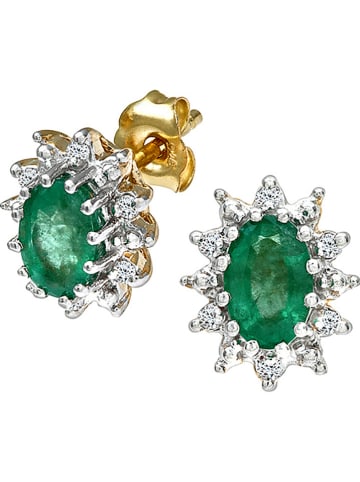 Revoni Gouden oorstekers met diamanten