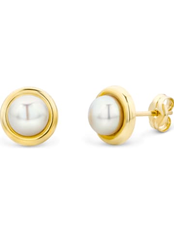 Revoni Gold-Ohrstecker mit Perlen