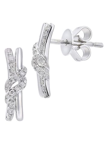 Revoni Złote kolczyki-wkrętki z diamentami