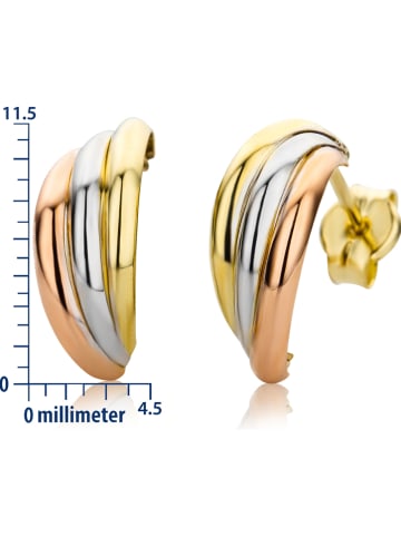 Revoni Gelb-/ Weiß-/ Roségold-Ohrstecker
