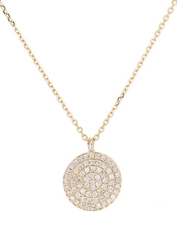 Revoni Złoty naszyjnik z diamentową zawieszką - dł. 40 cm