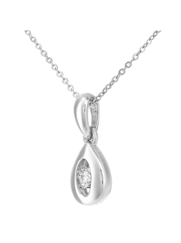 Revoni Weißgold-Halskette mit Diamant-Anhänger - (L)46 cm